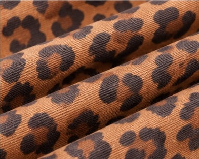 Leopard Print Quarter-Zip Pullover