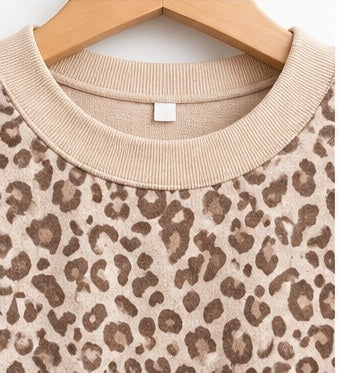 Cozy Leopard Print Two-Piece Lounge Set