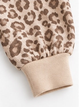 Cozy Leopard Print Two-Piece Lounge Set