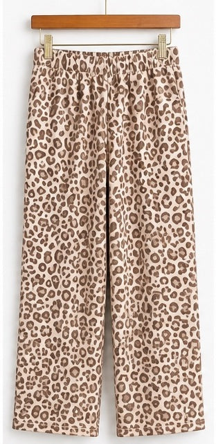 Cozy Leopard Print Two-Piece Lounge Set