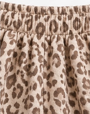 Cozy Leopard Print Two-Piece Lounge Set