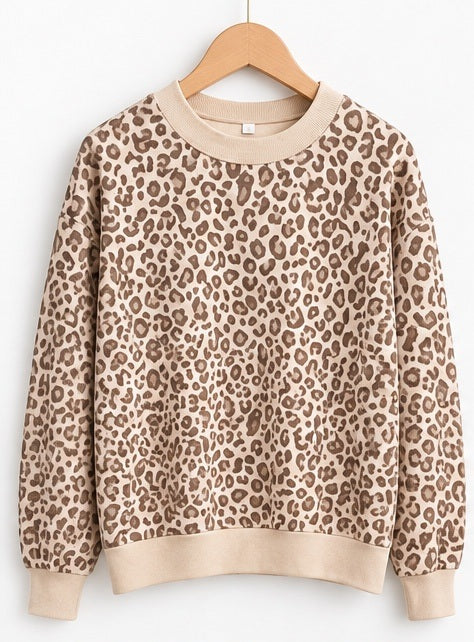 Cozy Leopard Print Two-Piece Lounge Set